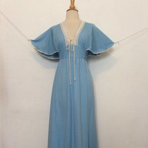 1970's OOAK Vintage COTTAGECORE Gunne Sax Style Flutter Sleeve Bohemian Prairie